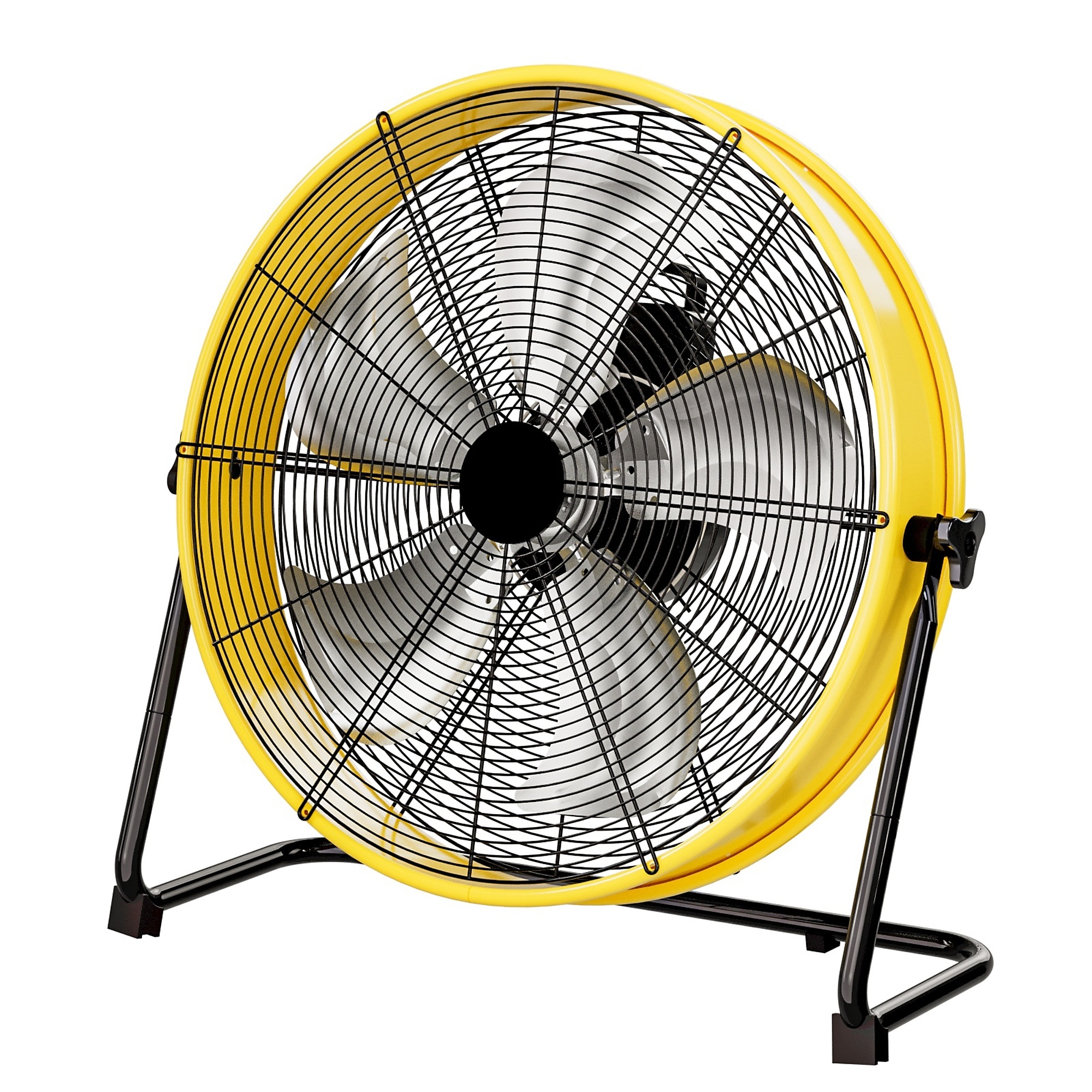 EdenDirect Industrial Drum Fan 20 Inch, Max 4650 CFM High Velocity Floor Fan, 4 Speed Heavy Duty Metal Air Circulator, 360° Tilt with Casters Handle For Patios, Garage, Warehouse, Basement